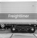 171571 Afbeelding van een wielstel van de Britse Liner Train (Freightliner) tijdens een demonstratie op de Container ...